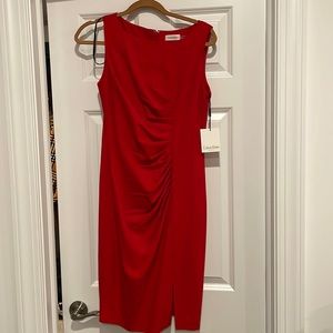 Calvin Klein size 6 red dress new with tags